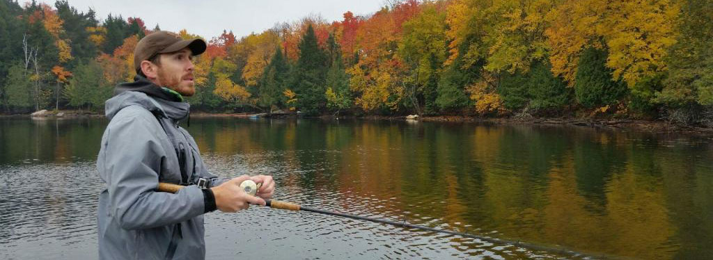 Matthew Randall fishing in the fall.